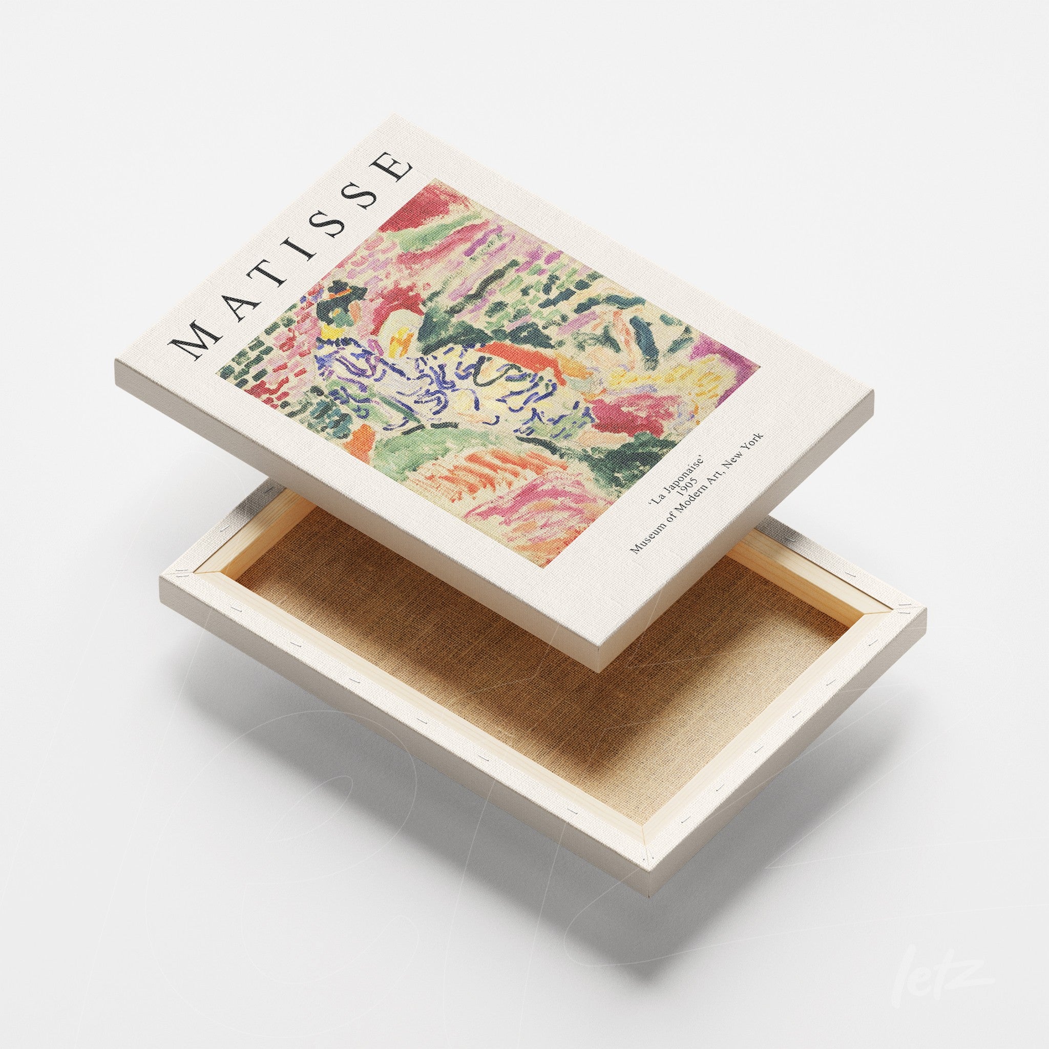 canvas print featuring vibrant colors and bold shapes in Matisse style