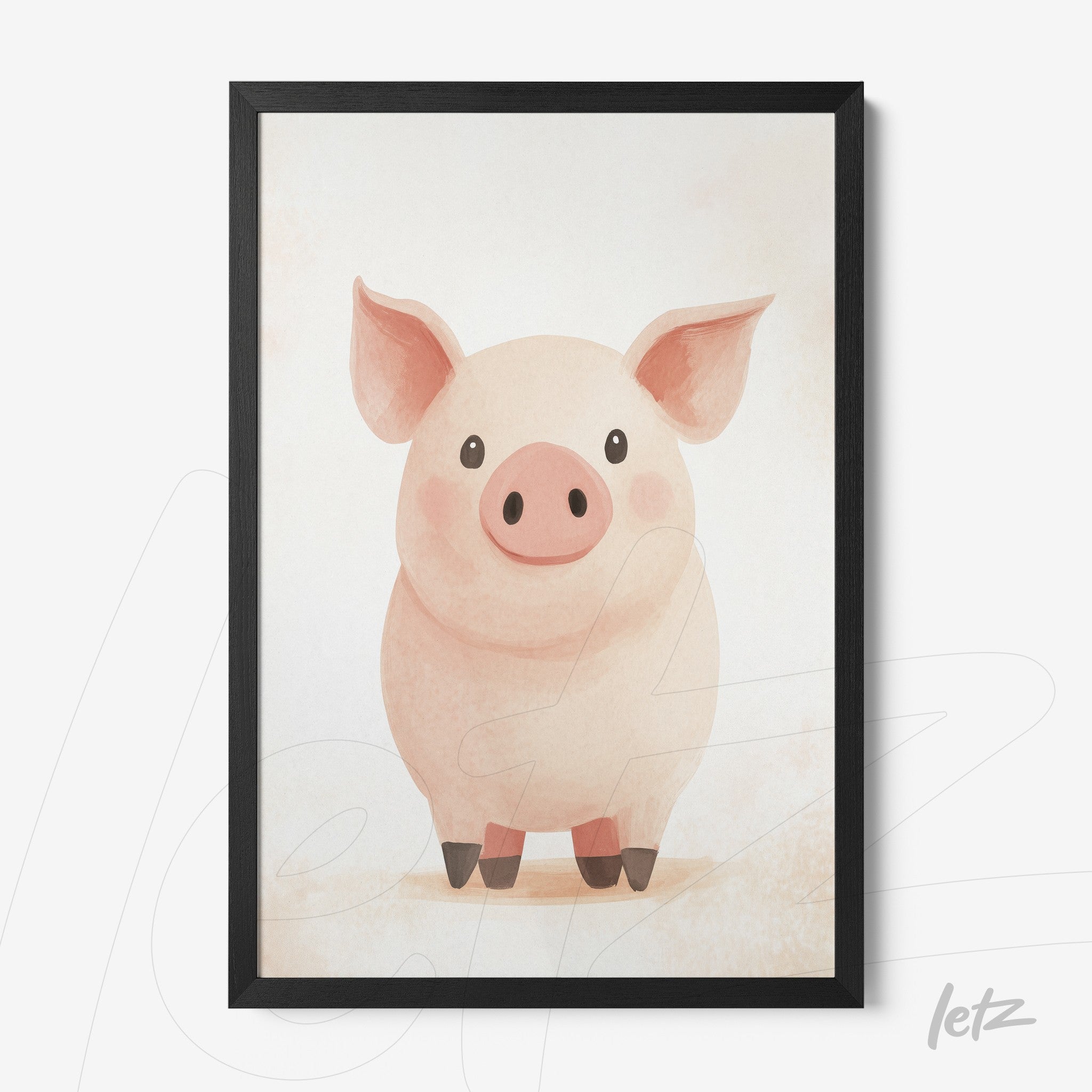 Letz-Quadro-Preview-Caixa-com-Vidro-Preta_animais-fofinhos-porquinho-1.jpg
