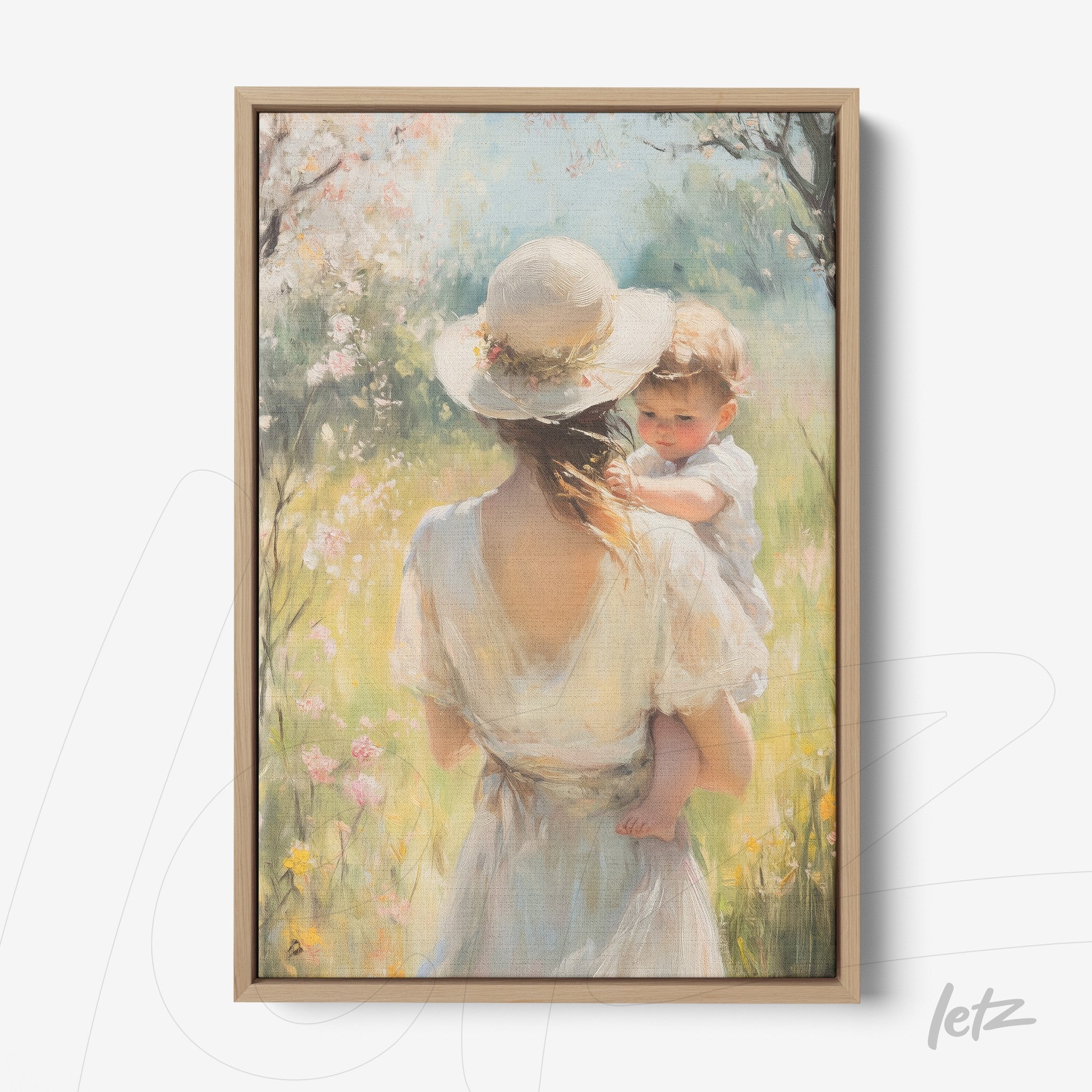 Letz-Quadro-Preview-Canvas-Moldura-Natural_vintage-kid-girl-and-mom-2.jpg