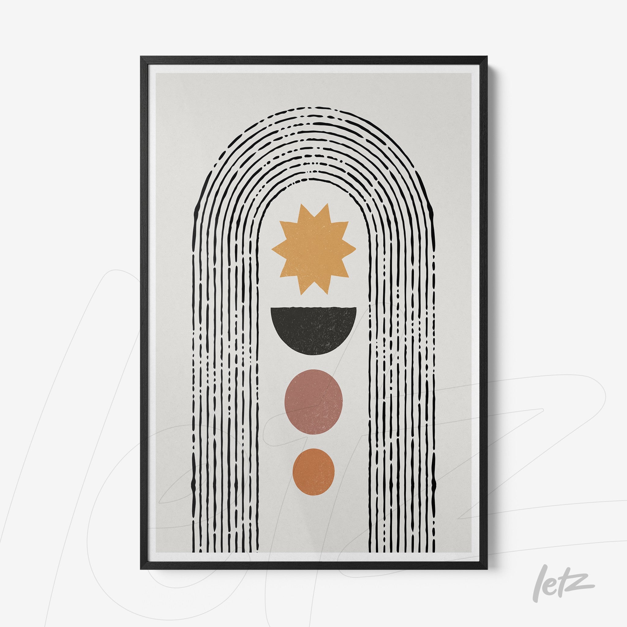 Letz-Quadro-Preview-Filete-com-Vidro-Preta_Boho-Geometrico-Preto-Amarelo-Marrom-2.jpg