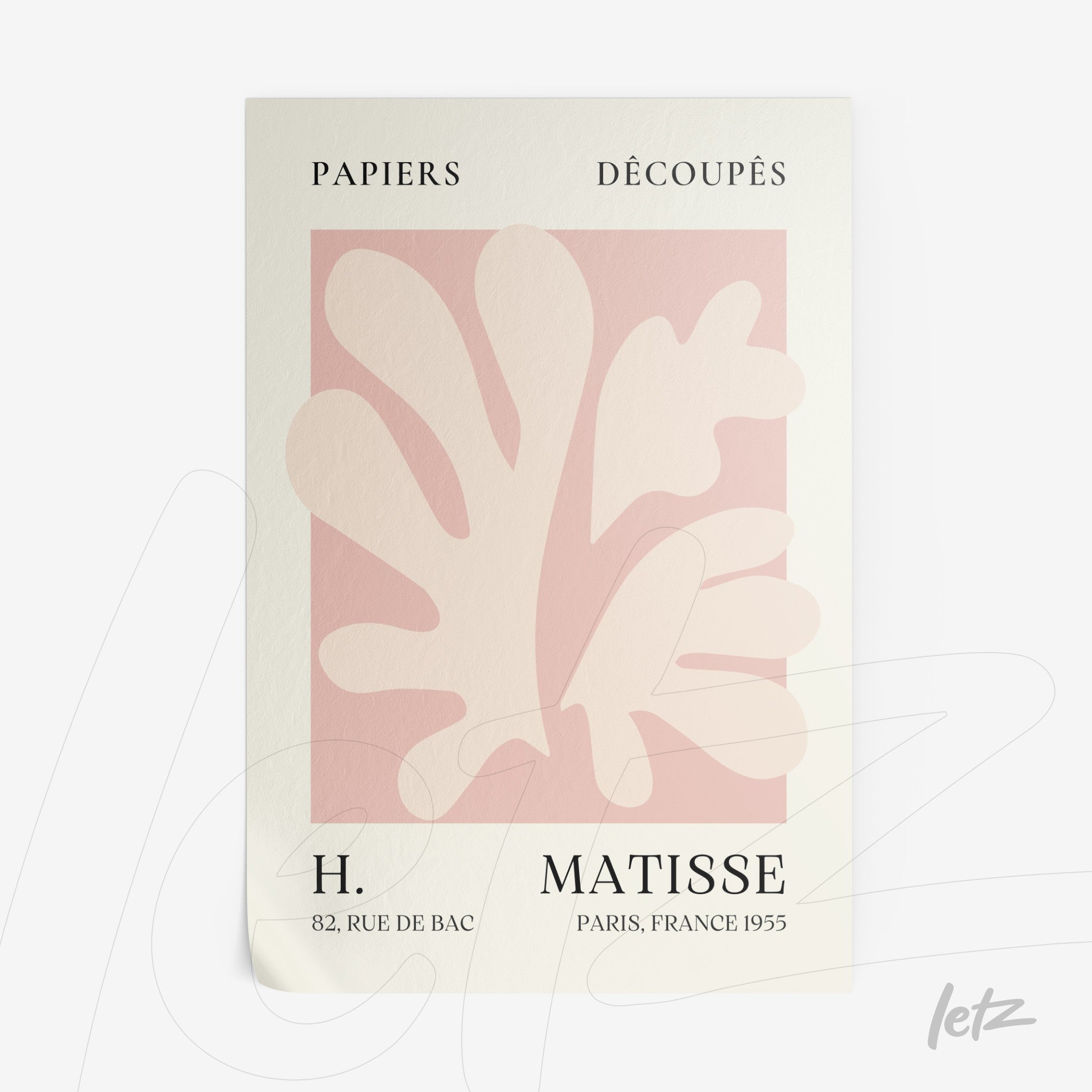 abstract wall art featuring soft colors and organic shapes on a light background