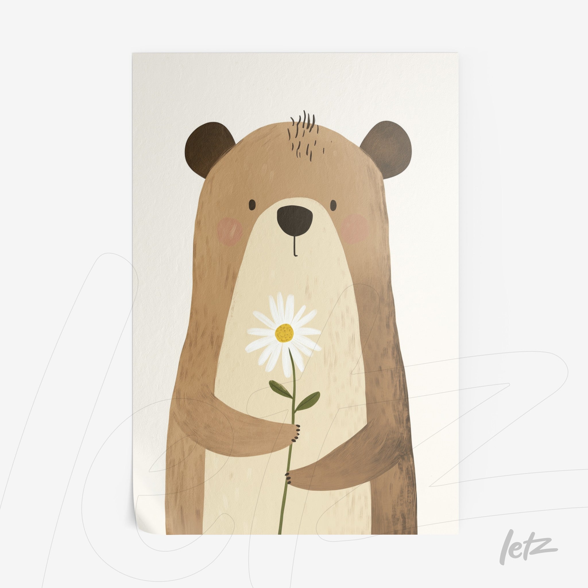 Letz Quadro Preview Impressao Papel animais fofinhos urso 5