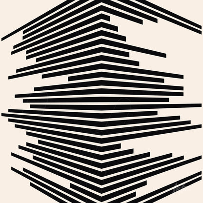 geometric art in black on a light background with angled lines creating symmetrical patterns