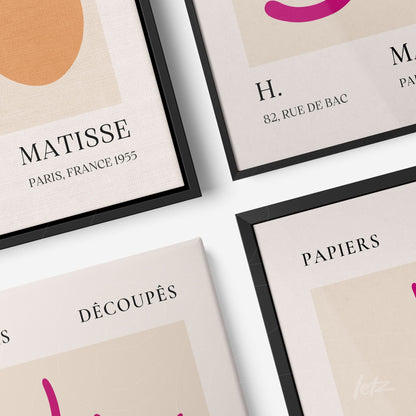collection of modern style framed wall art with black thin frames, serif font texts, and soft neutral backgrounds