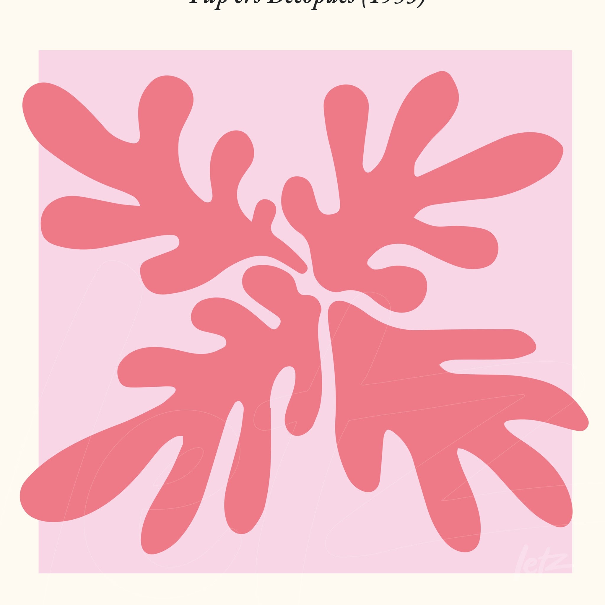 abstract digital artwork in shades of pink with a light pink background, creating an organic pattern