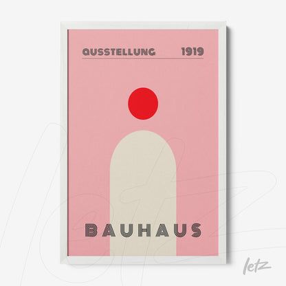 minimalist poster print featuring bauhaus design with thin white frame