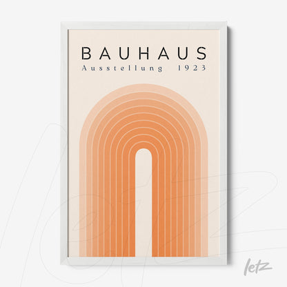 poster print with geometric bauhaus style design and white frame