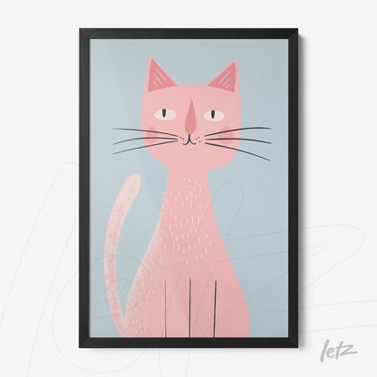 Letz-Quadro-Preview-Caixa-com-Vidro-Preta_animais-fofinhos-gato-rosa-1.jpg