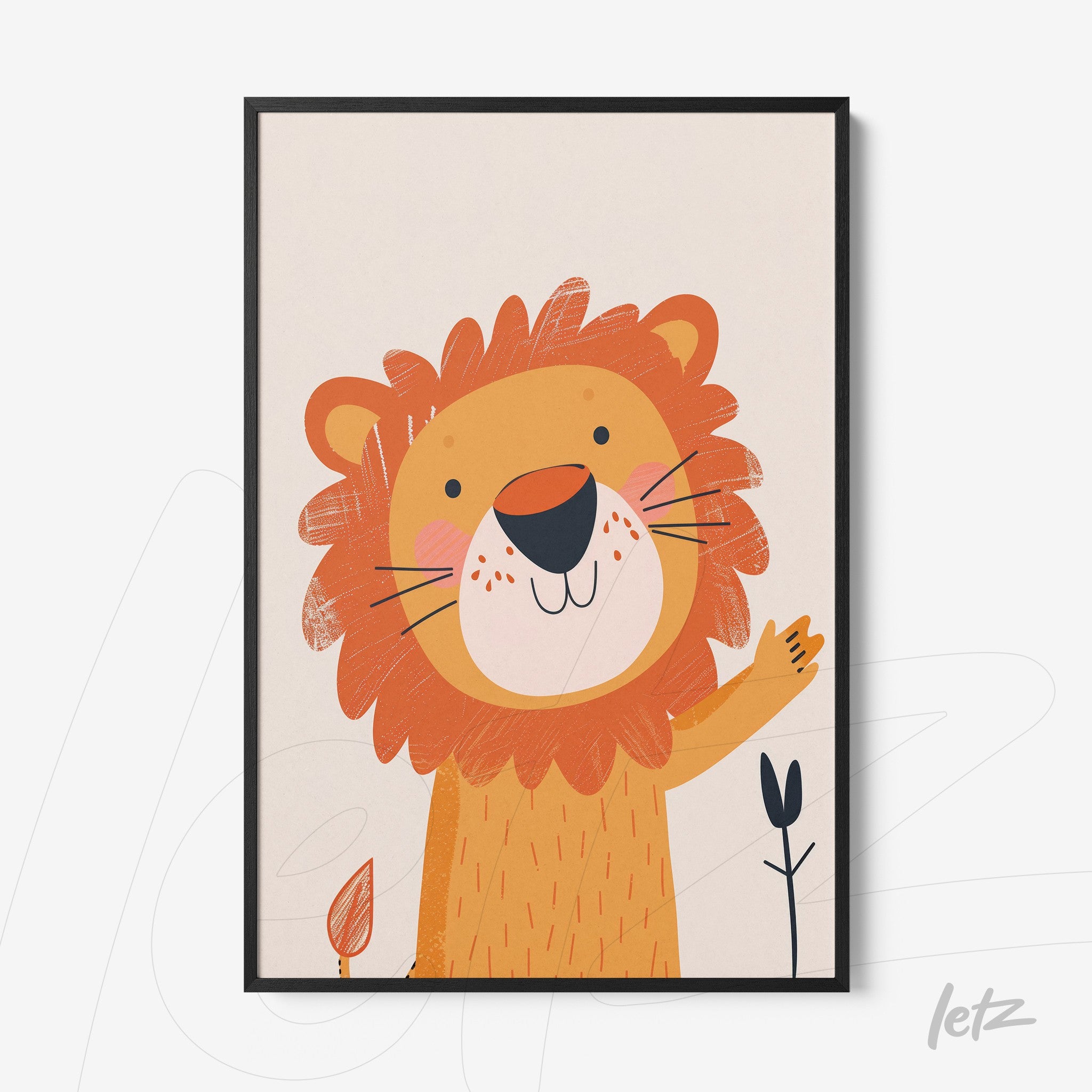 Letz-Quadro-Preview-Filete-Preta_animais-fofinhos-leao-1.jpg