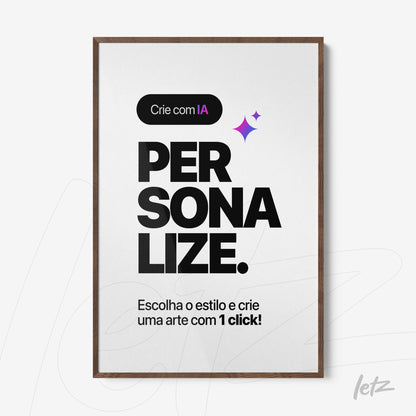 framed wall art with modern black text and colorful graphic elements on white background