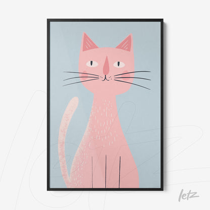 Letz-Quadro-Preview-Filete-com-Vidro-Preta_animais-fofinhos-gato-rosa-1.jpg