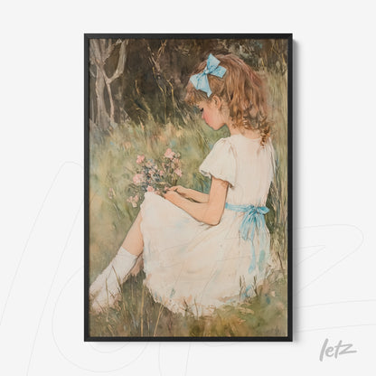 Letz-Quadro-Preview-Filete-com-Vidro-Preta_vintage-kid-girl-2.jpg