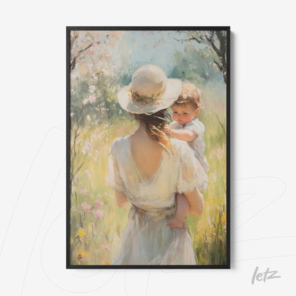 Letz-Quadro-Preview-Filete-com-Vidro-Preta_vintage-kid-girl-and-mom-2.jpg